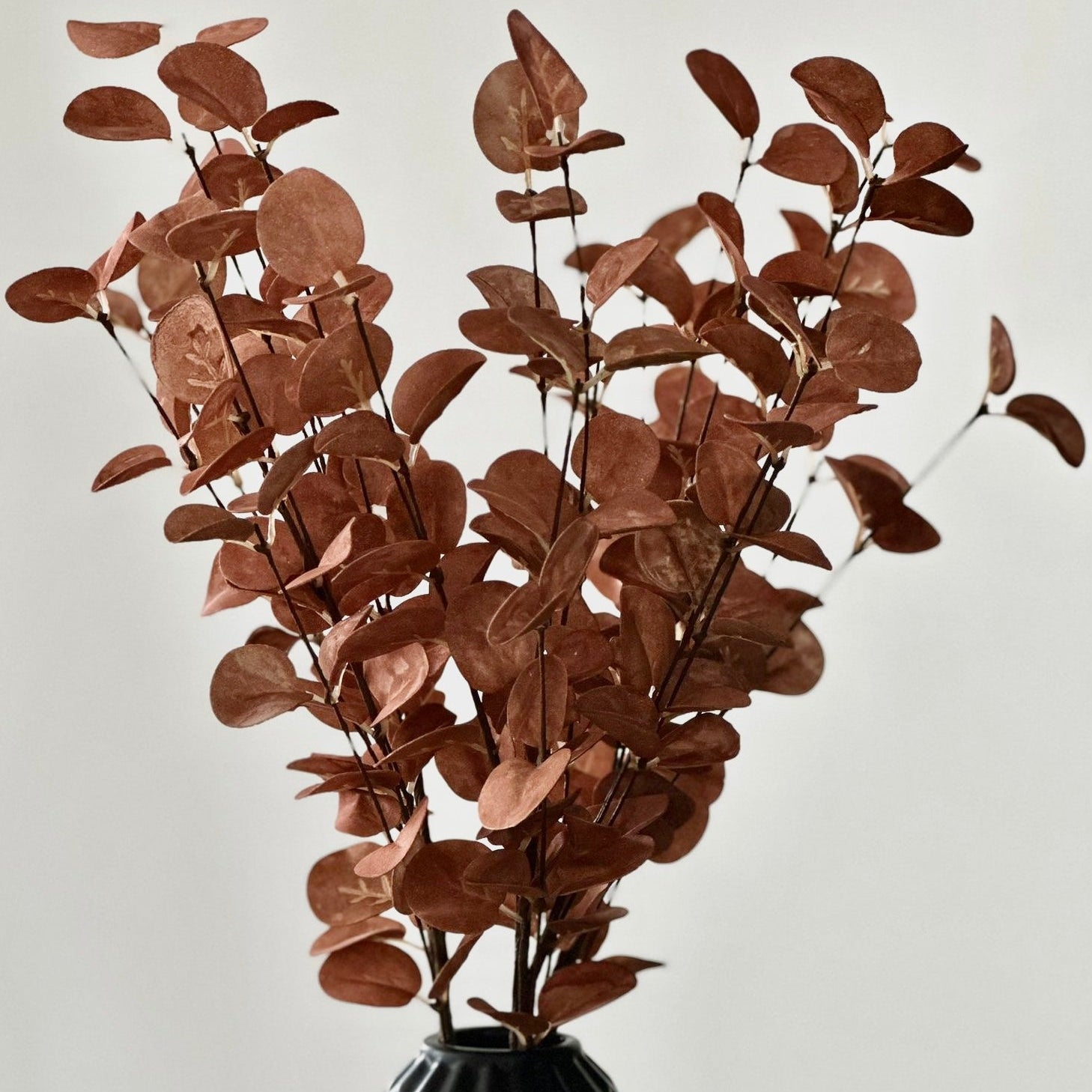 Faux Eucalyptus Brown 70cm (4 Stems) | Warm Toned Décor