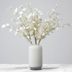 Faux Eucalyptus White 70cm (4 Stems)