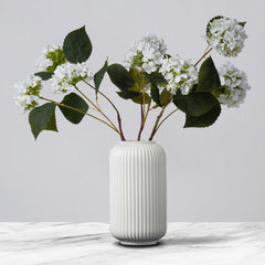 Faux Hydrangea White 60cm (3 Stems)